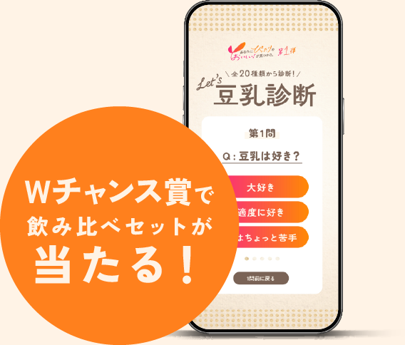 Wチャンス賞で飲み比べセットが当たる！